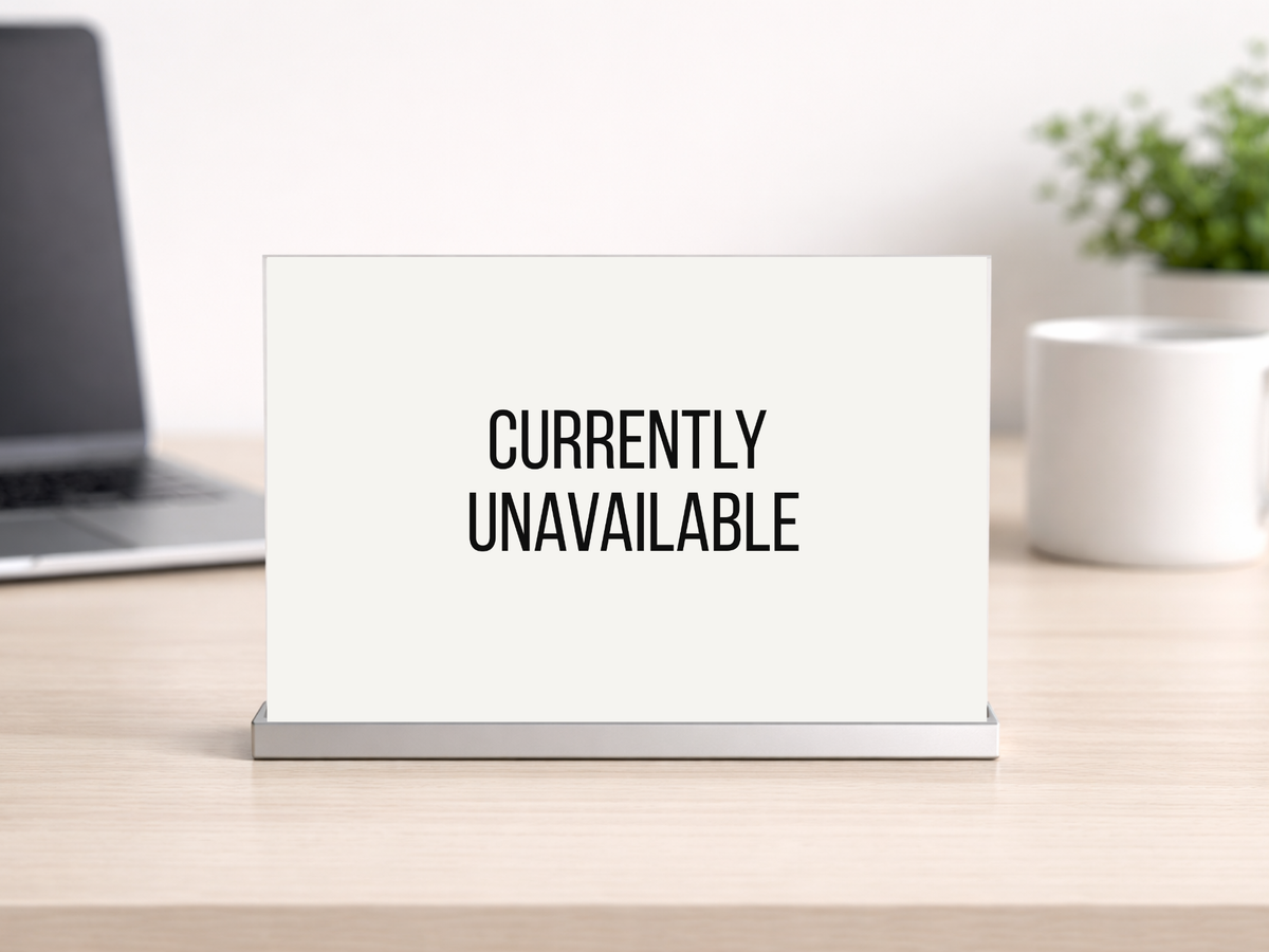 Currently Unavailable Printable Sign