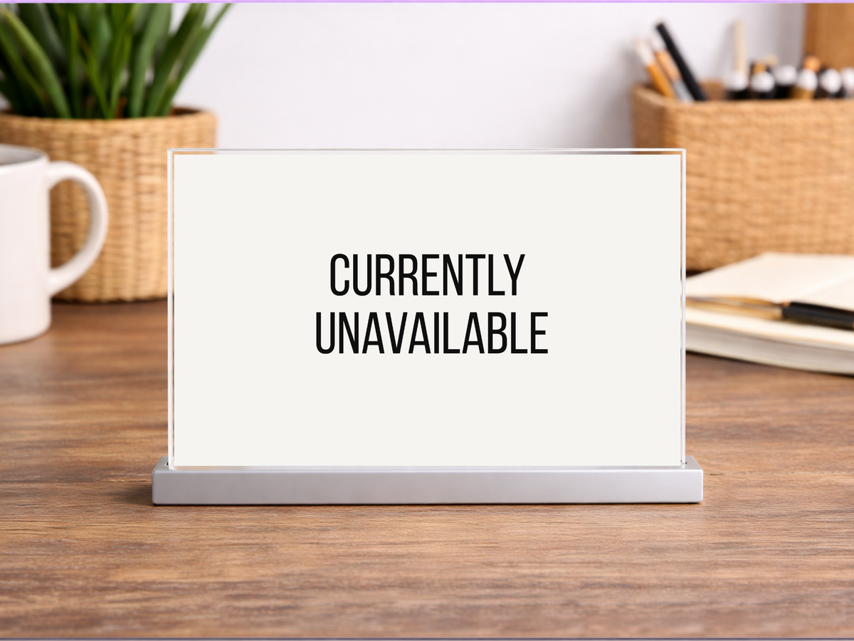 Currently Unavailable Printable Sign