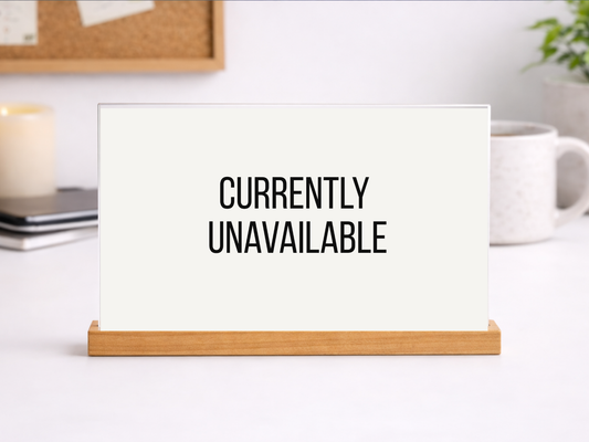 Currently Unavailable Printable Sign