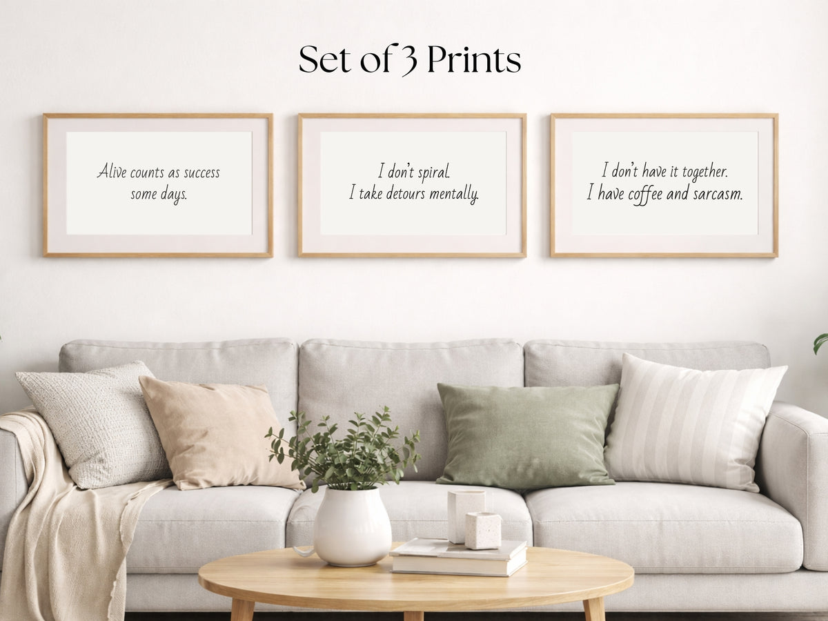 Sarcastic Printable Wall Art Set of 3