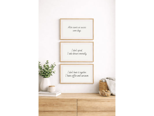 Sarcastic Printable Wall Art Set of 3