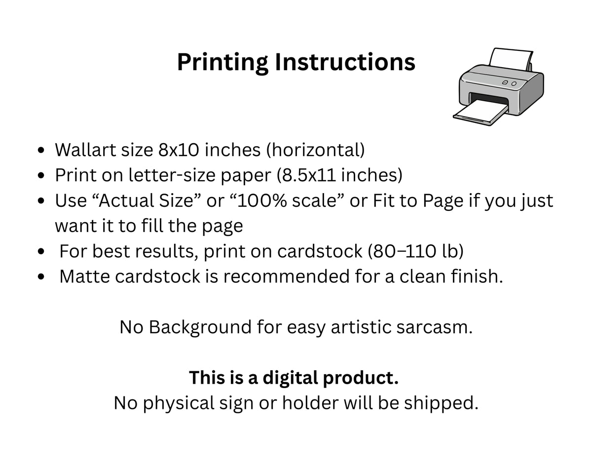 Sarcastic Printable Wall Art Set of 3